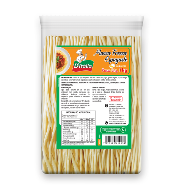 Massa Fresca Espaguete Caseira ME1 1kg
